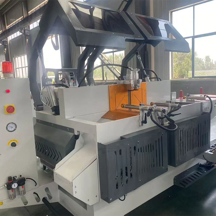 Alüminium Pəncərə Qapıları üçün CNC Avtomatik İki Başlı Gönye Testere