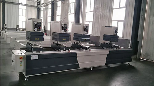 Sənaye dərəcəli PVC UPVC Rəngli Pəncərə Profilli Avtomatik Dikişsiz Qaynaq Maşınları 4 Ağır Başlıqlı